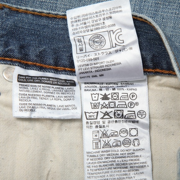 Levis 505 Jeans Mens 36x32 Blue Denim Straight Leg Medium Wash Classic Fit Pants - Picture 8 of 16